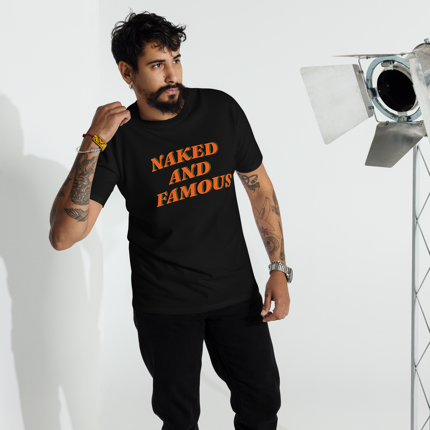NAKED AND FAMOUS Unisex premium heavyweight tee