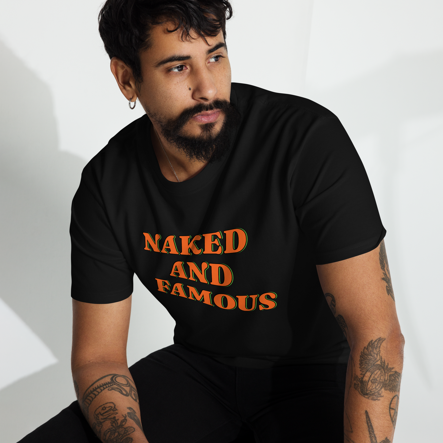 NAKED AND FAMOUS Unisex premium heavyweight tee