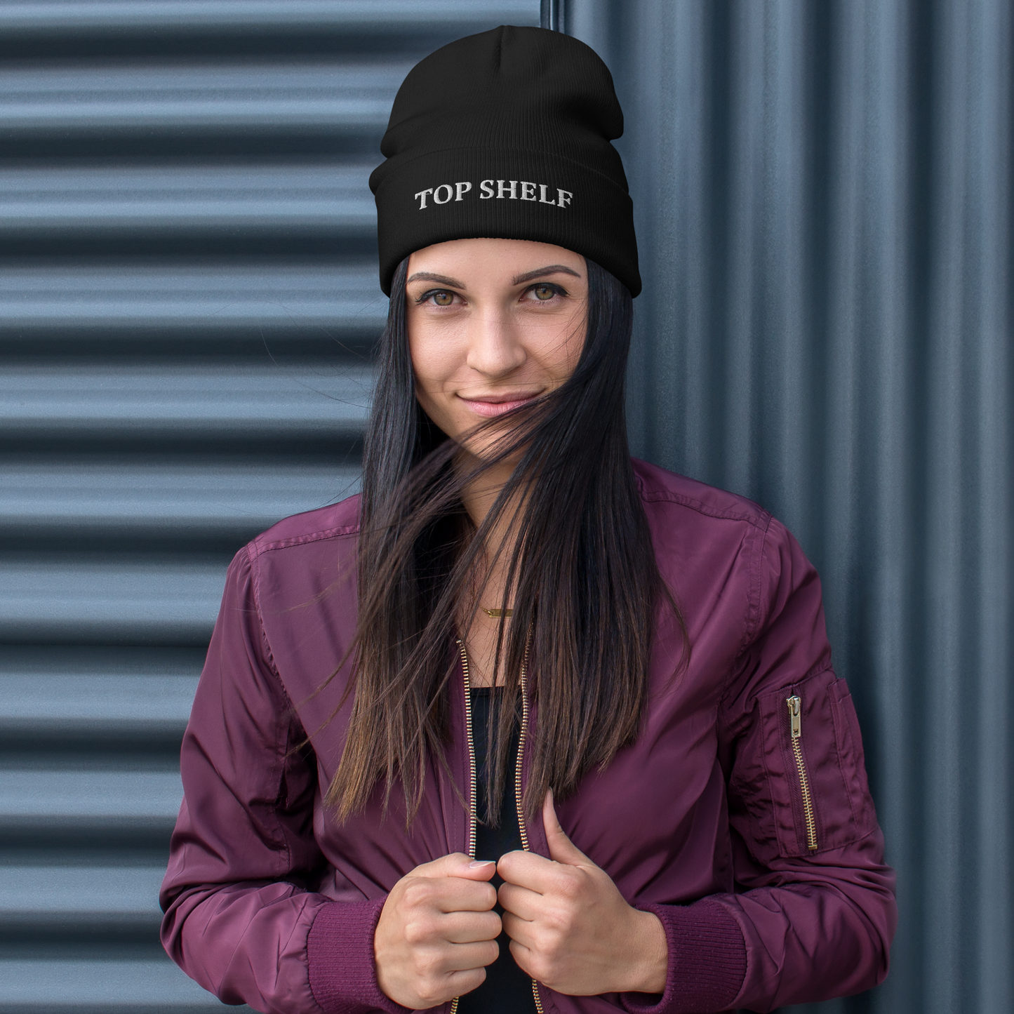 TOP SHELF Embroidered Beanie